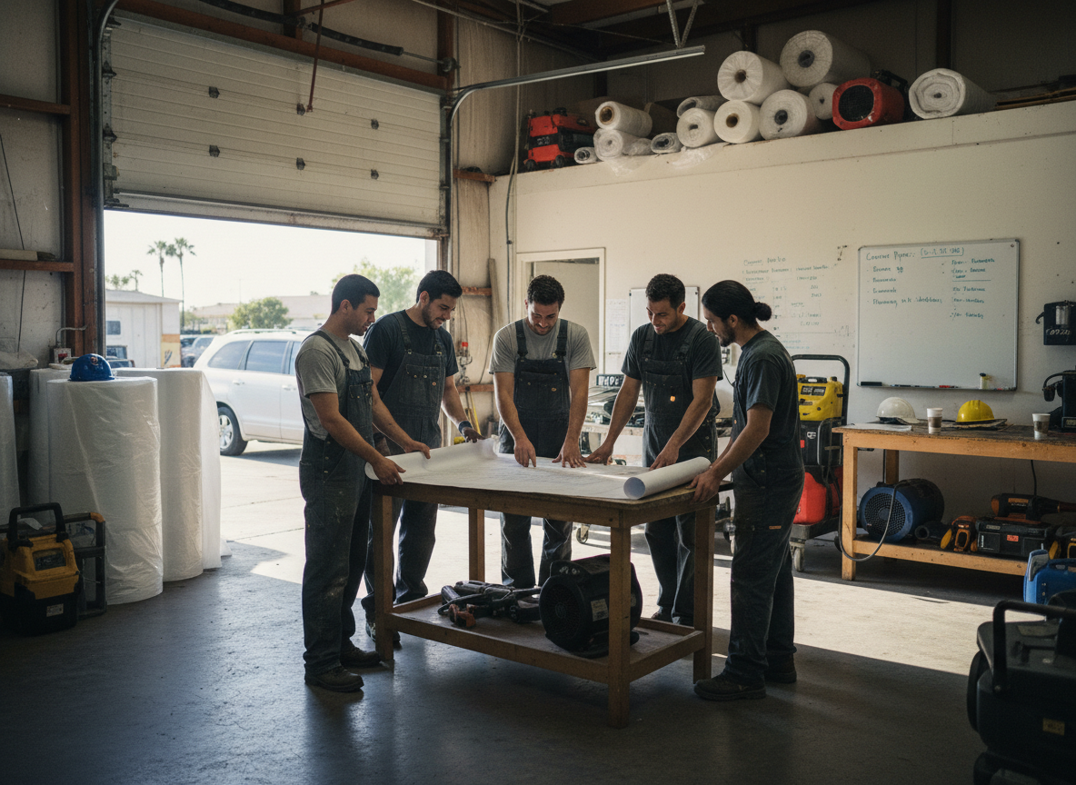 The Mold Remediation Service Reseda team at work in Reseda